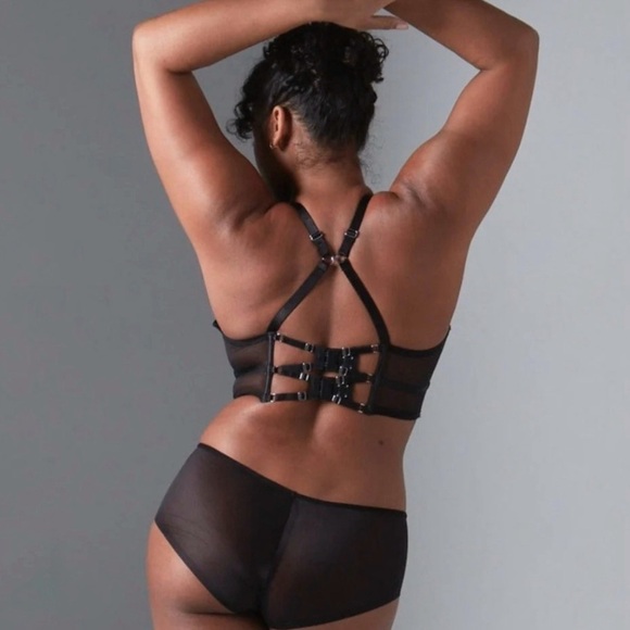 NWT Thistle and Spire Dracona Bodice 3X Black Toffee Embroidered Corset Bra - Picture 2 of 15